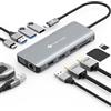 NOVOO Docking Station 11 in 1, Hub USB C Dual HDMI, Multiporta Dock USB C a USB x 4, PD 100W, Gigabit Ethernet, lettore di schede SD/TF, docking station per MacBook Air Pro HP Dell XPS
