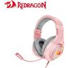 GielleService CUFFIE GAMING REDRAGON H260W Hylas con microfono flessibile Illuminazione RGB ROSA
