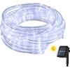 Wisdom Tubo luminoso con pannello solare 10 metri da esterno 200 Led Bianco Freddo Wisdom