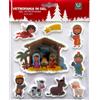 Wisdom Stickers Gel adesivo di Natale per finestre scena natività con tutti i personaggi Wisdom