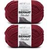 Bernat Blanket - Filato in poliestere da 300 g, super grosso n. 6, pesante, per lavori a maglia e all'uncinetto, 200 m, colore: cremisi, confezione da 2