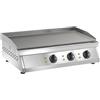 AMITEK Fry top elettrico con piano liscio da cm 83.5x40