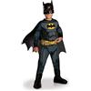 RUBIE'S RUBIES - DC - BATMAN ufficiale - Costume classico per bambini - Taglia 5-6 anni - Costume con tuta stampata, cintura, copriscarponi, mantello e maschera rimovibili - Halloween, Carnevale