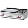 LOTUS Cucina professionale a gas - Tuttapiastra + n. 2 fuochi - Cm 120 x 70,5 x 28 h