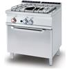 LOTUS Paellero professionale a gas - Forno a gas statico per GN 2/1 - cm 80 x 70.5 x 90 h