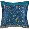 Bassetti Brenta 9325891 - Federa per cuscino per biancheria da letto, 100% cotone satinato, colore blu, B1, dimensioni: 40 x 40 cm