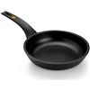 BRA Efficient Padella Fonda Antiaderente, in Alluminio Pressofuso, Adatta Ai Piani Cottura a Induzione, Nero, 16 cm