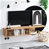 LBSIGN Mobile TV Sospeso 150x24x26 Vani A Giorno Effetto Legno Rovere Pan