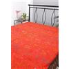Rajrang Letto Copriletto Oro Animali Ricamo Doppio Dimensione Cotone Lenzuolo