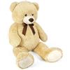 DeCar Peluche Orso Beige con Fiocco 180 cm