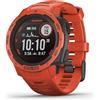 Garmin Instinct Solar, Flame Red - Smartwatch Gps Ultra-Resistente con Ricarica Solare, Cardio, Pulseox, App Multisport, Rosso
