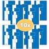 Bantex Budget 400116559 - Blocco note a quadretti, formato A5, 50 fogli, 10 pezzi, colore: Blu