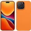 kwmobile Custodia Compatibile con iPhone 15 Pro Max Cover - Back Case Antiurto Bordo Rialzato - in Silicone TPU Flessibile - arancia fruttata