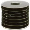 POFET Rotolo con Nastro in Velluto, Lungo 18,3 m e Largo 10 mm, per Il Fai da Te, Decorazioni, Colore: Verde