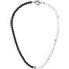 GAVU Collana Yin Yang da Uomo con Perline di Pietre Dure Onice Opaco e Howlite con Chiusura OT