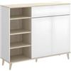 DEKIT GRUPO RIMOBEL Rimobel Wok - Modulo ausiliario per Cucina, Pannelli di Particelle, Bianco, Normale