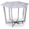 Menzzo Tavolo, Bianco/Argento, L120 x P120 x H75 cm
