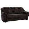 CAVADORE Bansa - Divano a 3 posti, in vera pelle, 198 x 94 x 95 cm, colore: nero