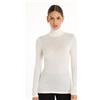 Tezenis Maglia Collo Alto In Viscosa E Lana Merino Donna Bianco