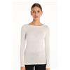 Tezenis Maglia Con Scollo A Barchetta In Viscosa E Lana Merino Donna Bianco