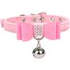 Corlidea Pet Bone Collare per cani con strass Diamond Buckle Pet Guinzaglio per gatti Collare con guinzaglio allungabile (rosa b S)