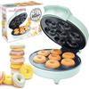 ScrapCooking 3887 - Macchine per Mini Donuts e Ciambelle, con piastra riscaldante anti-aderente, idea regalo, pasticceria, cucina, con ricetta, verde acqua, 3887
