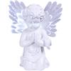 GardenKraft 12680 Luce d'angelo a LED ad energia solare | Cherubino Commemorativo Con Ali In Fibra Ottica | LED bianchi caldi | Resistente alle intemperie | Accensione automatica | 19 cm x 9 cm