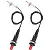 METER STAR Set di 2 accendini da cucina con pulsante piezoelettrico a scintilla con cavo di resistenza a 200 gradi, 1 metro