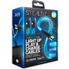 STEALTH Cavi luminosi STEALTH 2m LED Twin Play & Charge, Compatibile con PS4 e altri dispositivi