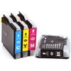 4 Cartucce Brother LC-1000 Multipack Nero + Colore compatibile per Brother MFC-885CW