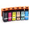 6 Cartucce Epson T379D Multipack Nero + Colore compatibile