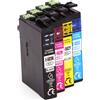 4 Cartucce Epson T02W6 Multipack Nero + Colore compatibile per Epson EXPRESSION HOME XP-5105