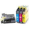 4 Cartucce Brother LC-127XL Multipack Nero + Colore compatibile per Brother DCP-J4110DW