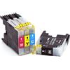 4 Cartucce Brother LC-1280 Multipack Nero + Colore compatibile