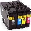 4 Cartucce Brother LC-3235XL Multipack Nero + Colore compatibile