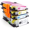 4 Cartucce Brother LC-3237 Multipack Nero + Colore compatibile
