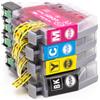 4 Cartucce Brother LC-421XL Multipack Nero + Colore compatibile per Brother DCP-J1050DW