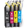 4 Cartucce Brother LC-985 Multipack Nero + Colore compatibile