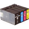 4 Cartucce Canon 9182B005 Multipack Nero + Colore compatibile