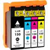 4 Cartucce Lexmark 14N1910E Multipack Nero + Colore compatibile