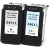 2 Cartucce Canon 8286B007 Multipack Nero + Colore compatibile per Canon PIXMA TS3350
