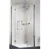 Novellini Box Doccia a Scomparsa con 2 Lati Pieghevoli a Libro Young 2.0 2GS 80x80 - Profilo: Bianco Opaco - Cristallo: Trasparente