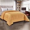 INTRECCI Trapunta Matrimoniale 260x260 cm GSM 555 Effetto Velluto Piumino Invernale, Trapunta Piumone 2 Piazze Autunno Inverno Duck Friendly Velluto Oro