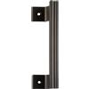 Amig - Maniglia per porte scorrevoli mod. 3050 | 185 x 26 mm | Con corpo spostato ideale per porte scorrevoli interne e porte degli armadietti | con manico ergonomico | alluminio nero