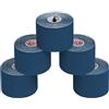 ALPIDEX 5 Rotoli Nastro Kinesiologico 5 m x 5,0 cm Tanti Colori E-Book Esempi Applicazione Tape Kinesiologico Muscolare Cerotto, Colore:Blu Scuro