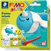 STAEDTLER 8035 21 FIMO Kids - Set di argilla da modellare Funny Whale (confezione da 2 blocchi FIMO Kids, adesivi e strumenti di modellazione)