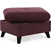 CAVADORE Groenlandia - Sgabello scandinavo, 76 x 47 x 63 cm, in tessuto piatto, colore: Rosso