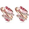 Leafael Festa della Mamma Orecchini Donna Pietra dei Desideri con Cristalli Portafortuna Gioielli Anallergici Argento o Oro Rosa con Scatola Regalo