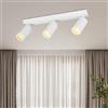 BOYIR Faretti LED Soffitto Bianco, Faretti da Soffitto Orientabili, 3 Lampada Soffitto GU10 Plafoniera Parete Moderna per Bagno, Soggiorno, Corridoio, Cucina, Lampadine GU10 non Incluse
