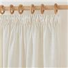 PONY DANCE Tende Corte per Cucina Moderne Tende Lino Semitrasparenti con Fettuccia Decorazione Linen Curtains per Salotto Finestre 2 Pezzi L 140 x A 160 CM, Beige
